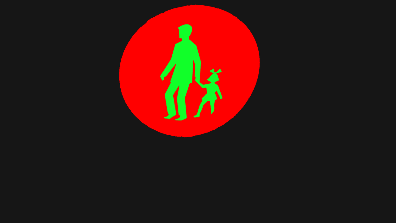 Fancy pedestrian zone sign